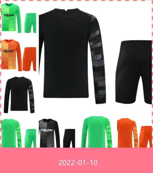 

2021 2022 ansu fati tracksuits memphis pedri training suit soccer jersey survetement 21 22 maillot de foot long sleeve griezmann f. jong foo, Black;yellow