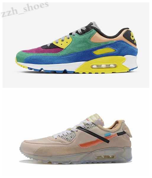 NIKE AIR MAX 90 2022 homens 90 sapatos 90s formadores de esportes clássicos Chaussures Virgil Cup do mundo triplo triplo branco sapatilhas vermelhas pr08