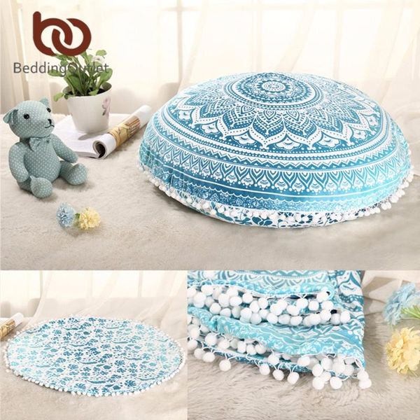 

beddingoutlet mandala cushion cover bohemia throw cover pillow case round floor pillow case home decor 45cm 75cm