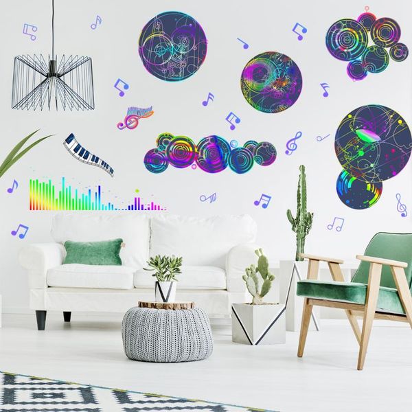

wall stickers 2 pcs music note home decor living room bedroom children's background creative cool