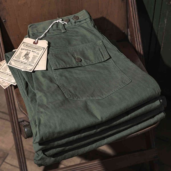 

pants bronson 1947 model 838a od7 fatigue utility pants men hbt og-107 baker trousers, Black