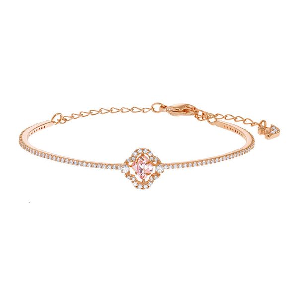 

bracelet the beating heart of shi family moves clover female element crystal, Golden;silver