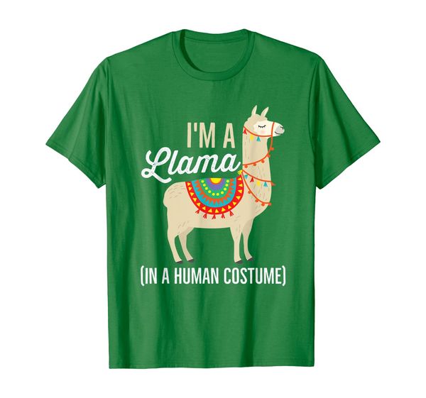 

i'm a llama in a human costume t shirt funny llama gift, White;black
