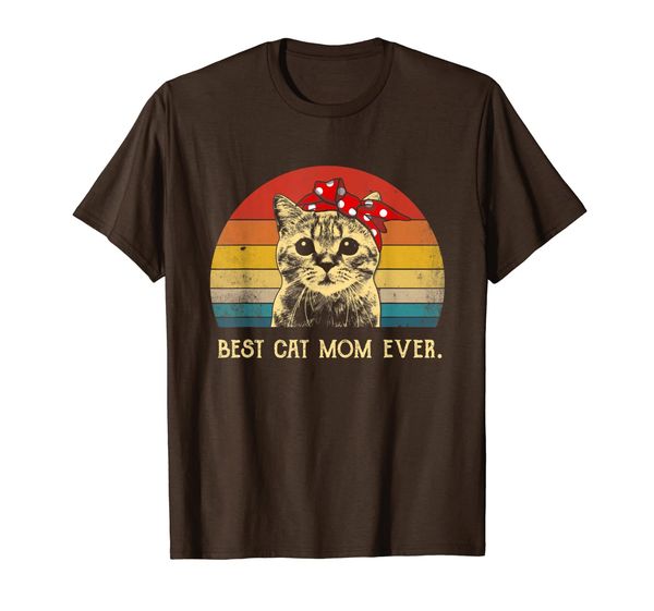 

vintage cat mom ever t-shirt mother's day gitfs t-shirt, White;black