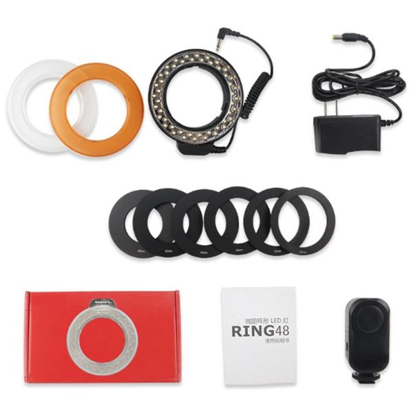 

ring48 macro ring led light pography close-up oral jewelry us plug flashes