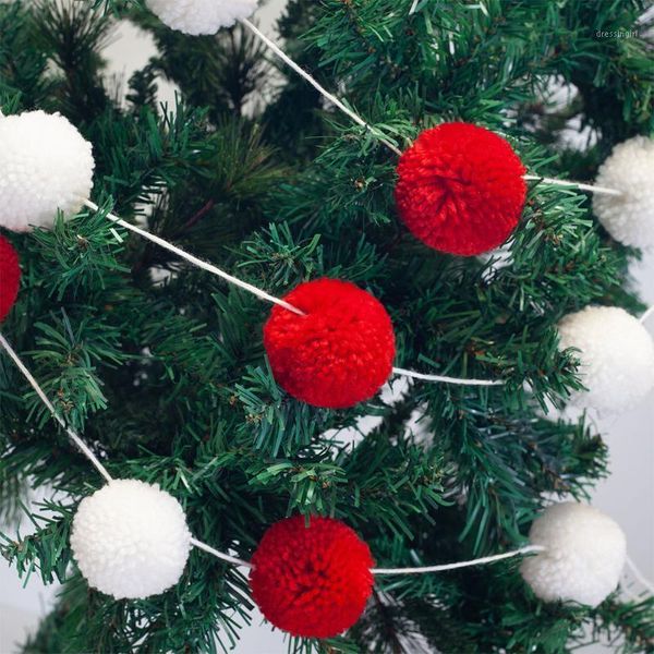 

christmas decorations craft baby shower tree ball festival wall decor wedding party home ornament woolen yarn hanging string holiday garland