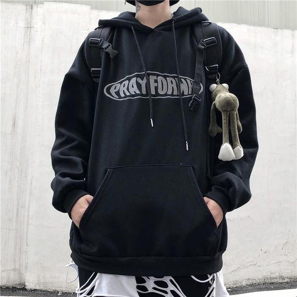 

women's hoodies & sweatshirts 2021 spring autumn women fashion plus velvet sweatshirt letter embroidery long sleeve hooded pullover cau, Black