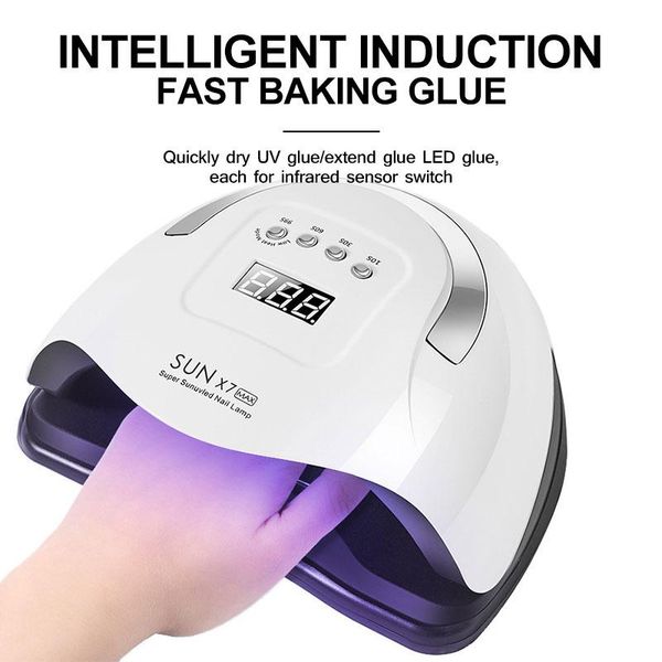

led lamp 150/120/54w /36w nail dryer uv ice for drying gel polish timer auto sensor smart manicure tools dryers