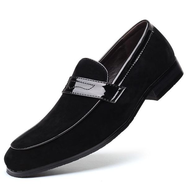 

dress shoes men slip on oxforeds business party h59, Black