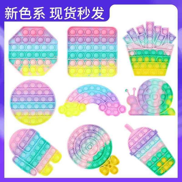 

macarone rodent killing pioneer rainbow finger press music children's mental arithmetic focus on deskdecompression puzzle toy chessboar