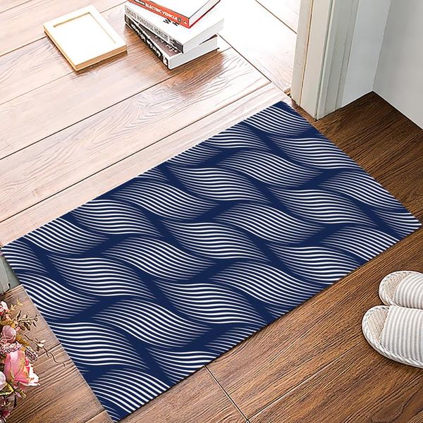

carpets modern family doormats wave pattern geometry for kitchen bathroom non-slip mats living room decoration welcome art carpet