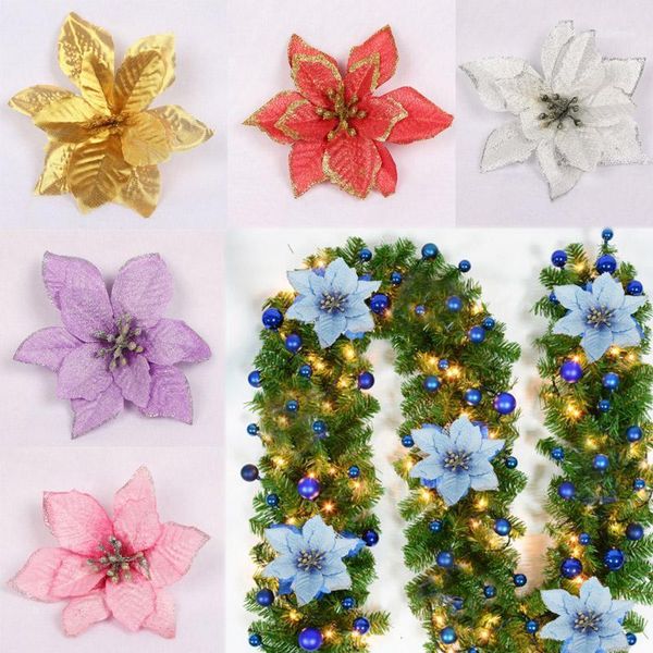 

christmas decorations 5pcs/lot garland flower festival supplies 13cm trees accessories 2021 decorations1
