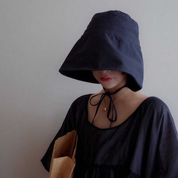 

wide brim hats new frenulum deep panama hip hop cap female bucket hats harajuku bucket hat fishing outdoor summer for fisherman hat women gi, Blue;gray