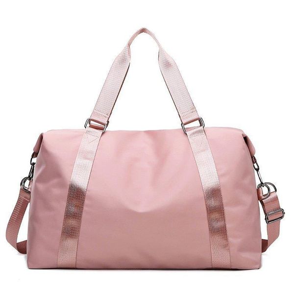

korean version of the casual high-capacity sports fitness bag solid color one-shoulder handbag travel duffel bags