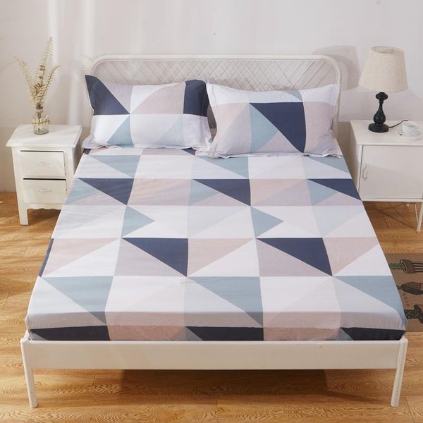 

bedroom cotton fitted sheet bedding mattress cover four corners with elastic bed sheets twin full queen linings bedclothes & sets