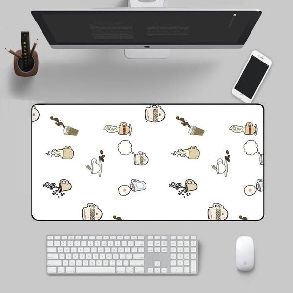 

mouse pads & wrist rests coffe lovers bundle large marble desk pad chill gamer waterproof mat computer keyboard table decoration cover