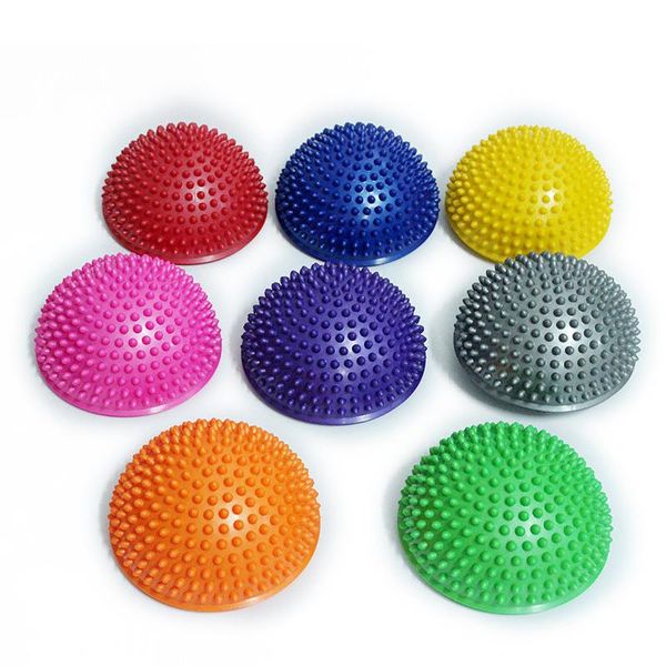

spiky yoga half ball foot massage balls stress reliever hemisphere physical pilates fitness exercise skills training