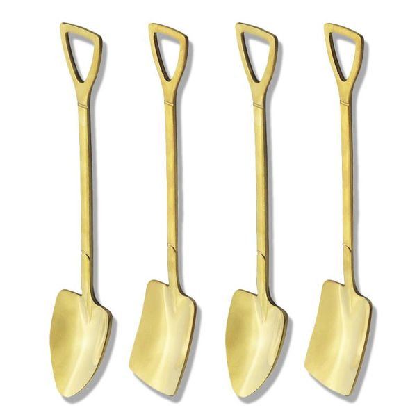 

spoons 4pcs creativ fashion tableware watermelon shovel stainless steel ice cream iron kitchen accessories