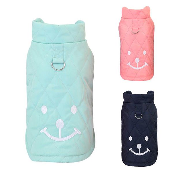 

dog apparel winter pet clothes thicken warm sleeveless thickening jacket solid-colored cotton vest for small medium dogs