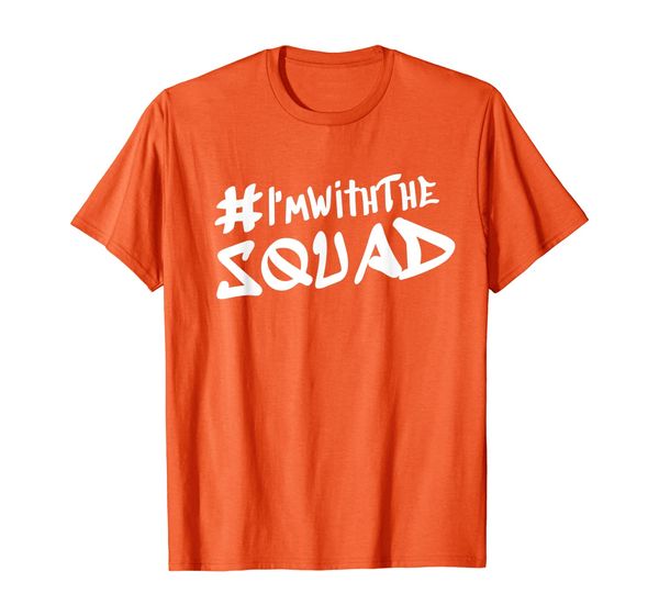 

i'm with the squad | aoc tlaib omar pressley congress t-shirt, White;black