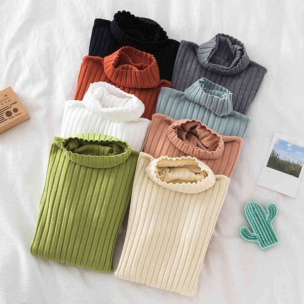 

sweater croysier turtleneck women casual basic ribbed knitted pullover sweater autumn winter clothes sweaters knitting ad6f, White;black