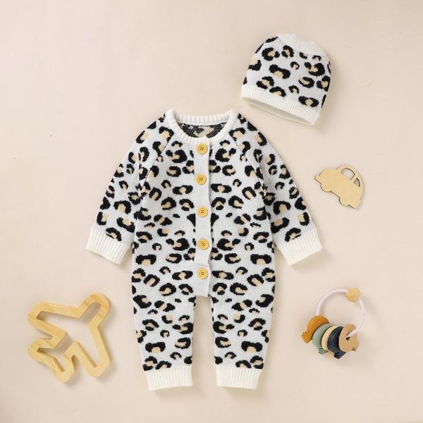 

jumpsuits baby rompers long sleeve born infant knitted hats outfits 2pcs toddler boys girls outwear costumes set 0-18m, Blue