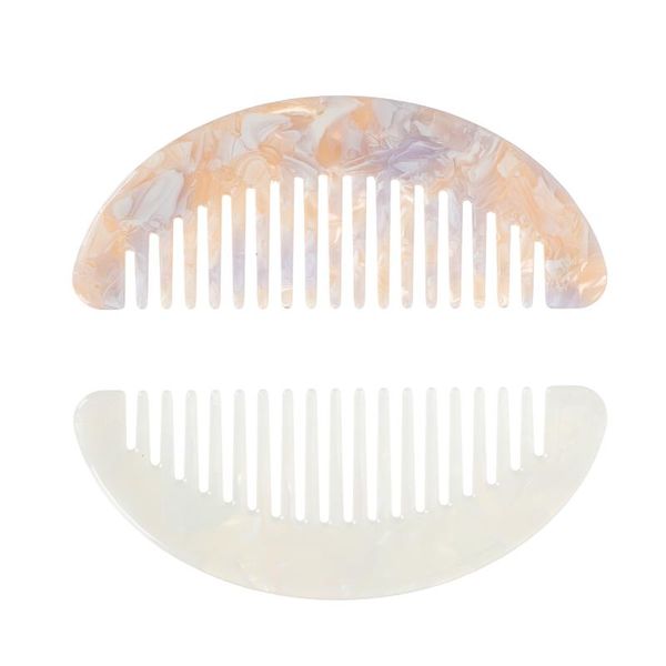 

hair brushes 2pcs multi-function mini hairdressing comb vintage wide tooth, Silver
