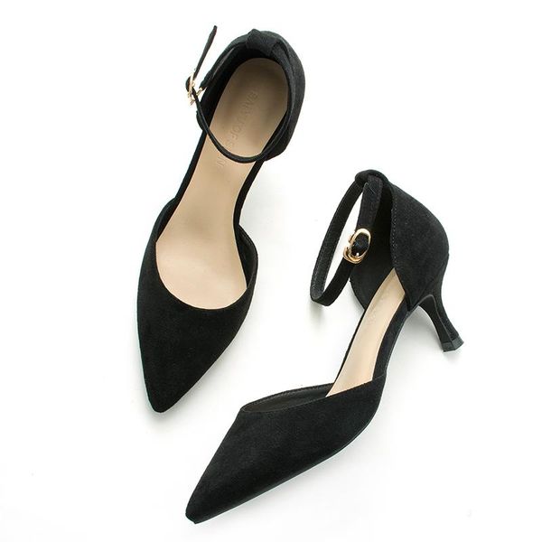 

dress shoes 2021 women high heels thin pointed toe korea fashion black spring designer luxury ladies pumps 6cm heel