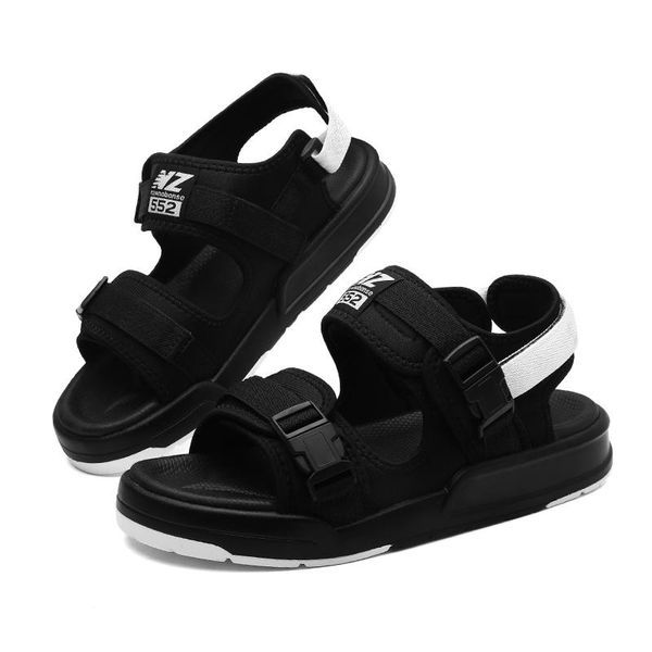 

sandals summer hombre plage sandalen luxury s in slippers mens sandalia sandalet hollow breathable big roman masculina on homme, Black