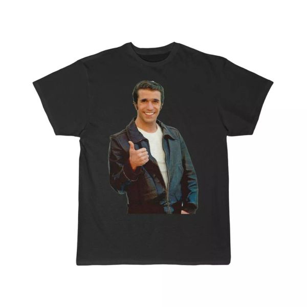 

fonzie from happy days short sleeve tee, White;black