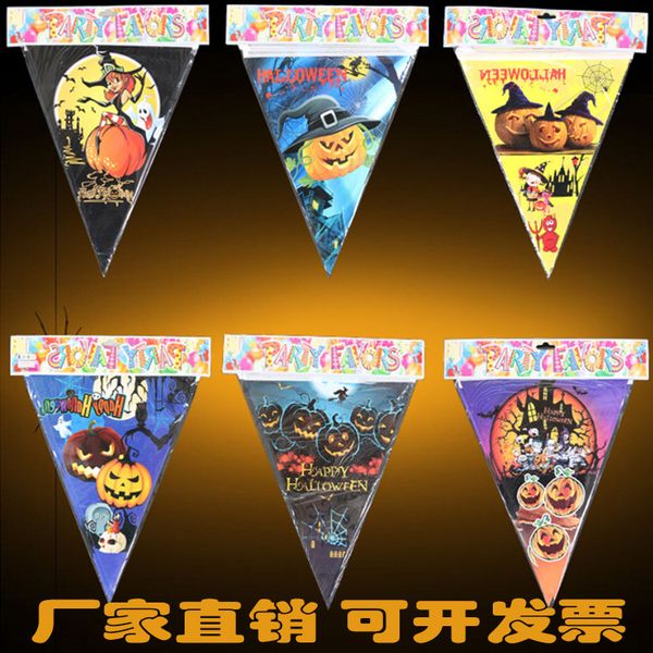 

factory outlet party decoration halloween decorations party scene props pumpkin ghost witch triangular flag pirate activity layout