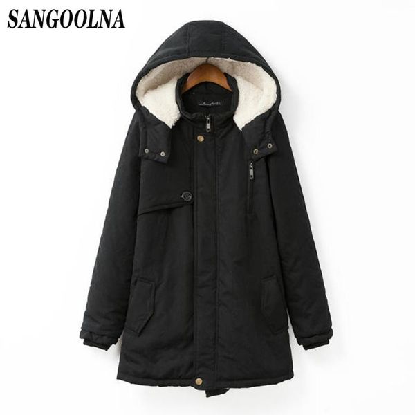 

hoodie zipper long coat women winter with pocket button sleeve plus size autumn jacket outerwear coats 4xl women's jackets, Black;brown