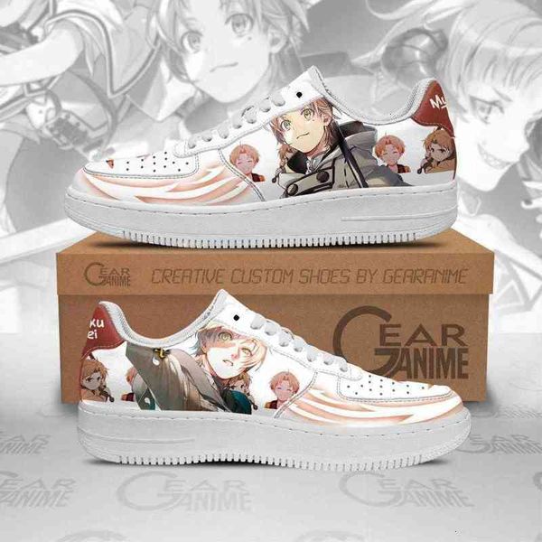 

custom shoes fan diy anime sneakers shoes boots mushoesku tensei rudeus greyrat air custom mens trainers breathable mh athletic road running