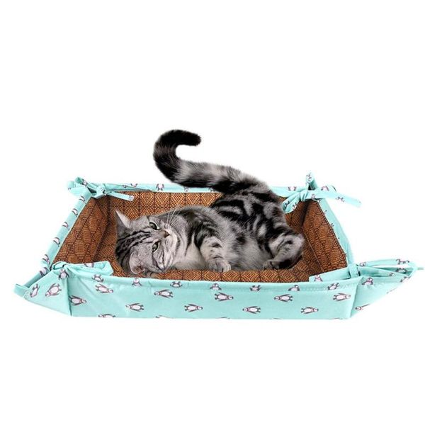 

cat beds & furniture bed foldable pet cooling mat house liner for kittens catnip tower climbing tree litter lounger