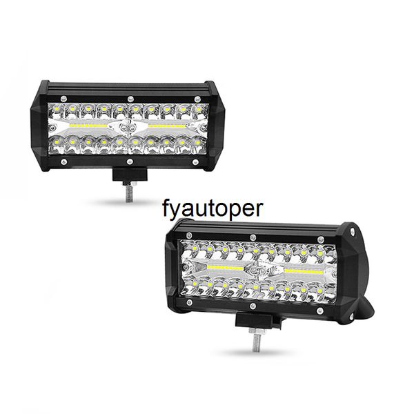 faro per auto led 6 pollici tetto Strip Light 6000k lampada ausiliaria luci di lavoro 120w barra luminosa per automobili fari per furgoni