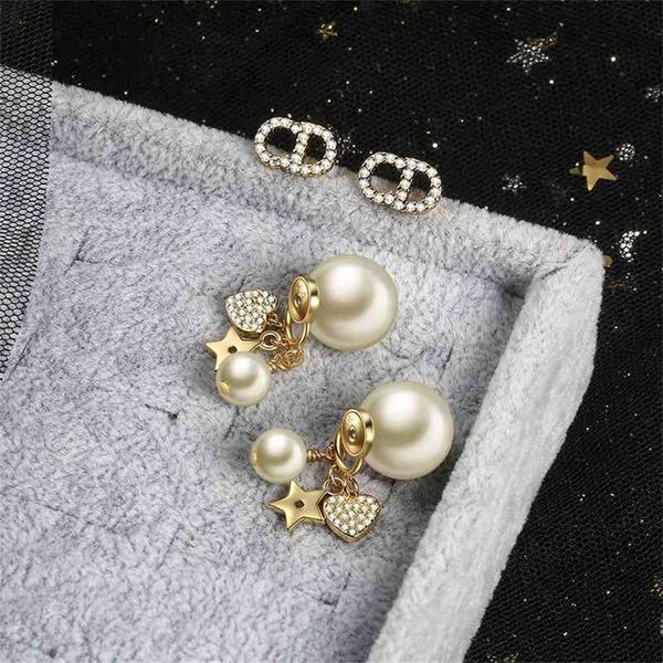 

87% off wholesale shop home size pearl earrings diamond inlaid love, Golden