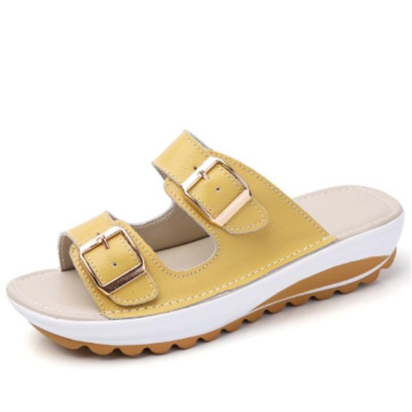 

summer women flat sandals shoes leisure slippers slip-on round toe comfortable flip flops female, Black