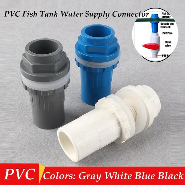 

watering equipments 2pcs 20-50mm pvc pipe connectors thicken fish tank drainage connector garden drain adapter water supply fittings