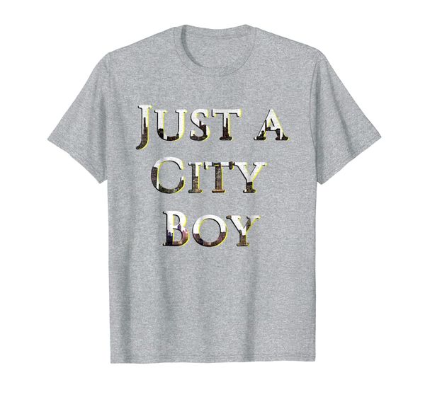 

just a city boy t-shirt country saying quote men tee shirt, White;black