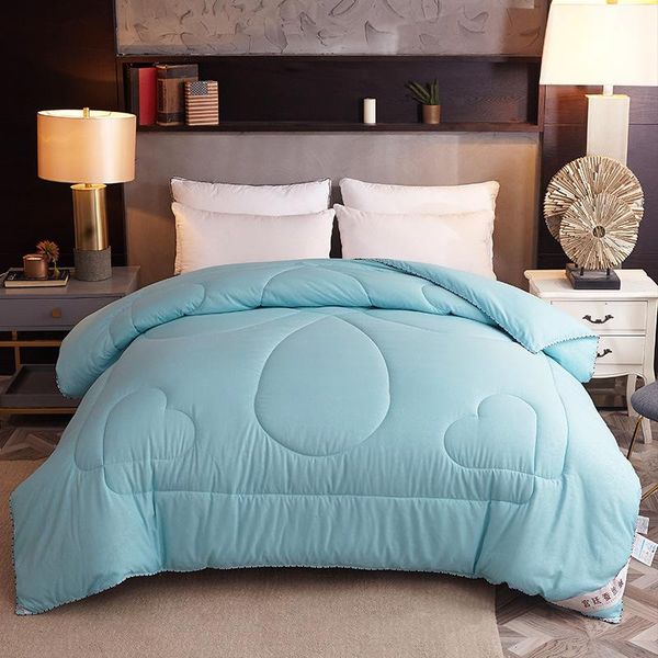 

comforters & sets all season soft mulberry silk quilt bed cover fiber comforter sanding skin-friendly bedclothes single queen king size