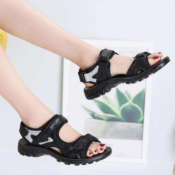 

sandals minimalist summer woman shoe heel women's flat 2021 tennis sandal female large platform slippers ladies, Black