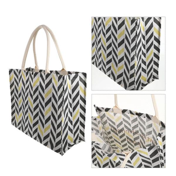 

storage bags 1pc shopping bag travel carrier reusable cotton linen handbag pouch