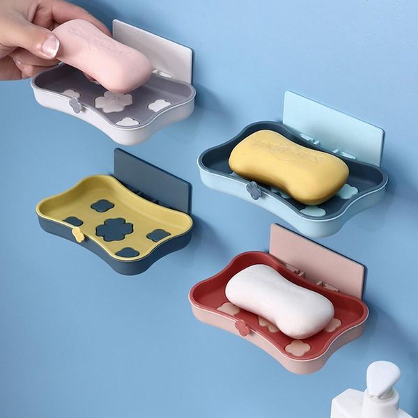 

soap dishes creative butterfly shape draining dish wall-mounted portable bathroom double layer box holder accessories
