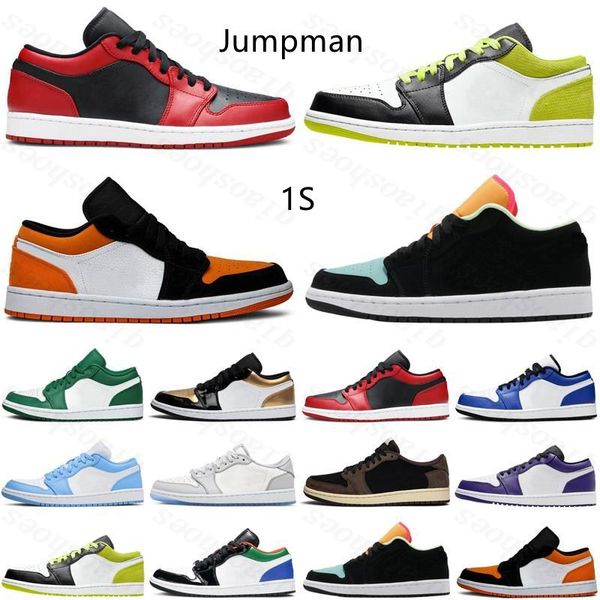 

men women basketball shoes jumpman 1 shadow reverse bred travis nakeskin retro smoke grey mid low paris 1s size 36-45