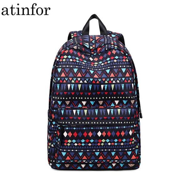 

backpack atinfor brand geometric patterns 15.6 inch laplightweight women travel bookbag middle school students schoolbags