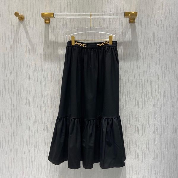 

skirt 2021 Winter Luxury Design Mid calf Rich Style Elegant Lady, Black