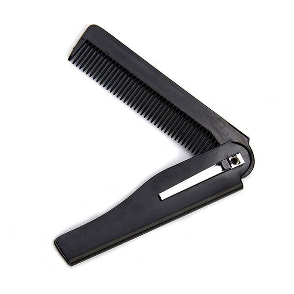 

folded knife type portable horn comb hair brushes, Silver