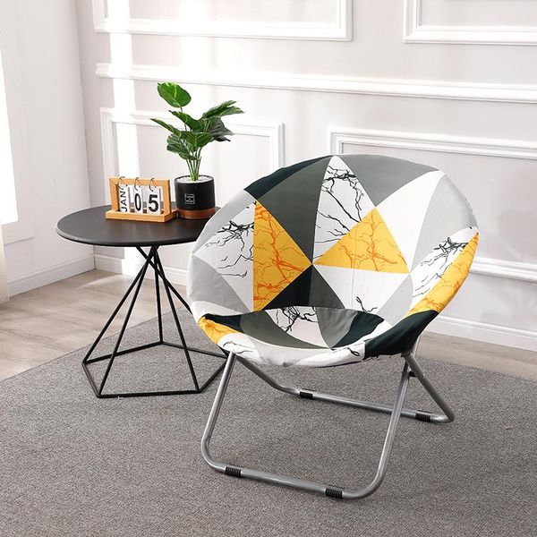 

chair covers stretch saucer cover moon round folding slipcover for living room