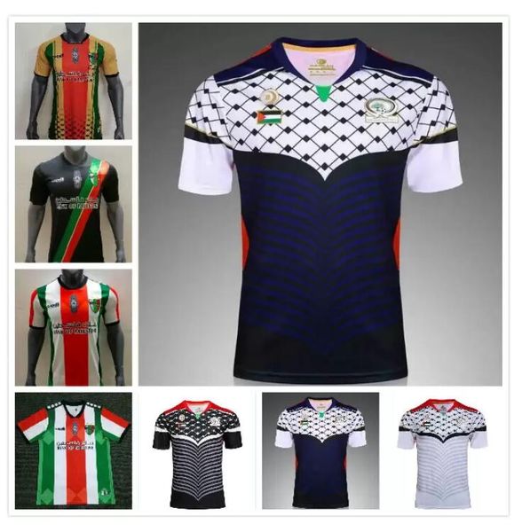 

2021-2022 palestine soccer jersey home black white custom name number palestine football shirt, Black;yellow