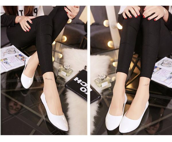 

women's shoes spring and autumn flat bottom pointed end #126, Black